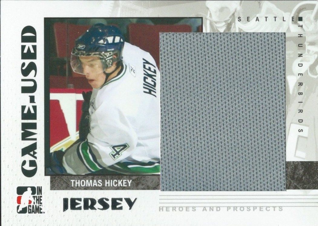 2007-08 ITG Heroes and Prospects Jerseys THOMAS HICKEY Game-Used 02316 Image 1