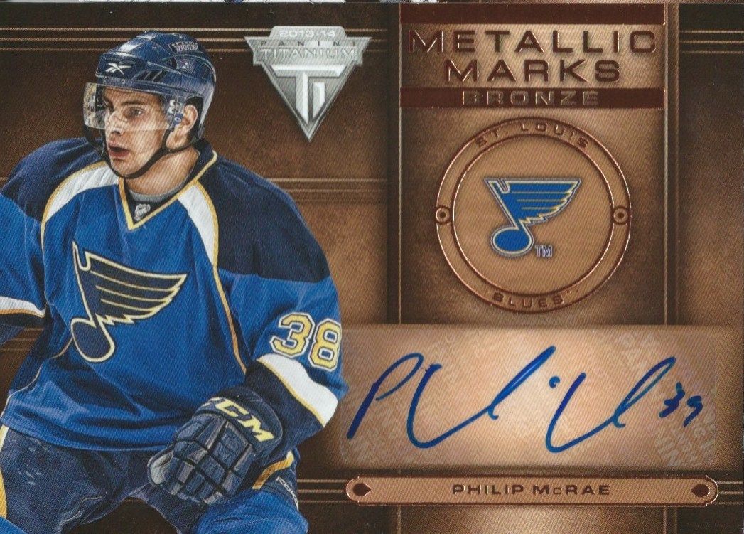 2013-14 Panini Titanium PHILIP MCRAE Metallic Marks Bronze Autograph 00128 Image 1