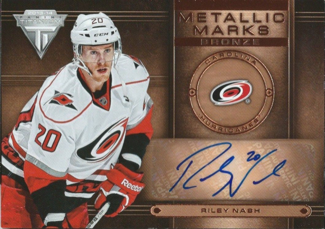 2013-14 Panini Titanium RILEY NASH Metallic Marks Bronze Autograph 00131