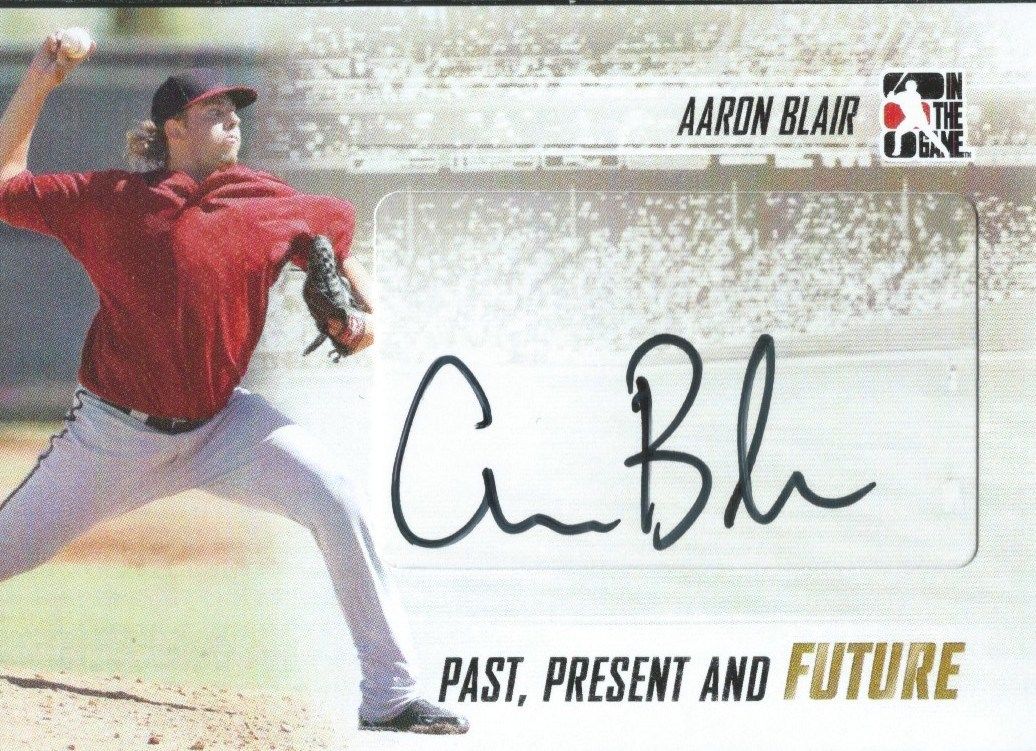 2014 ITG Past Present Future Autographs AARON BLAIR Auto Baseball 01245 Image 1
