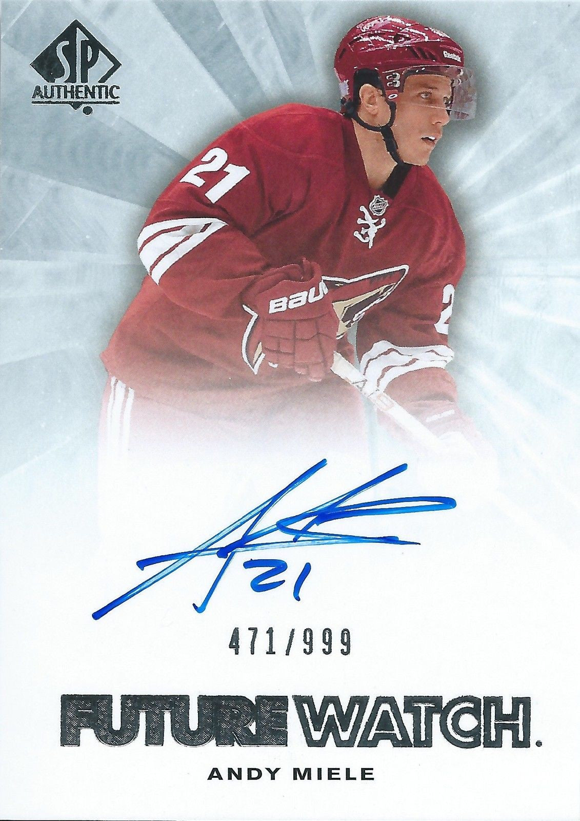 2011-12 SP Authentic ANDY MIELE Auto/RC #/999 Rookie Future Watch