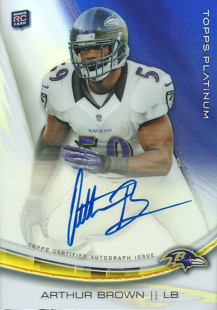 2013 Topps Platinum Rookie Auto ARTHUR BROWN Refractors Panini 01041 Image 1