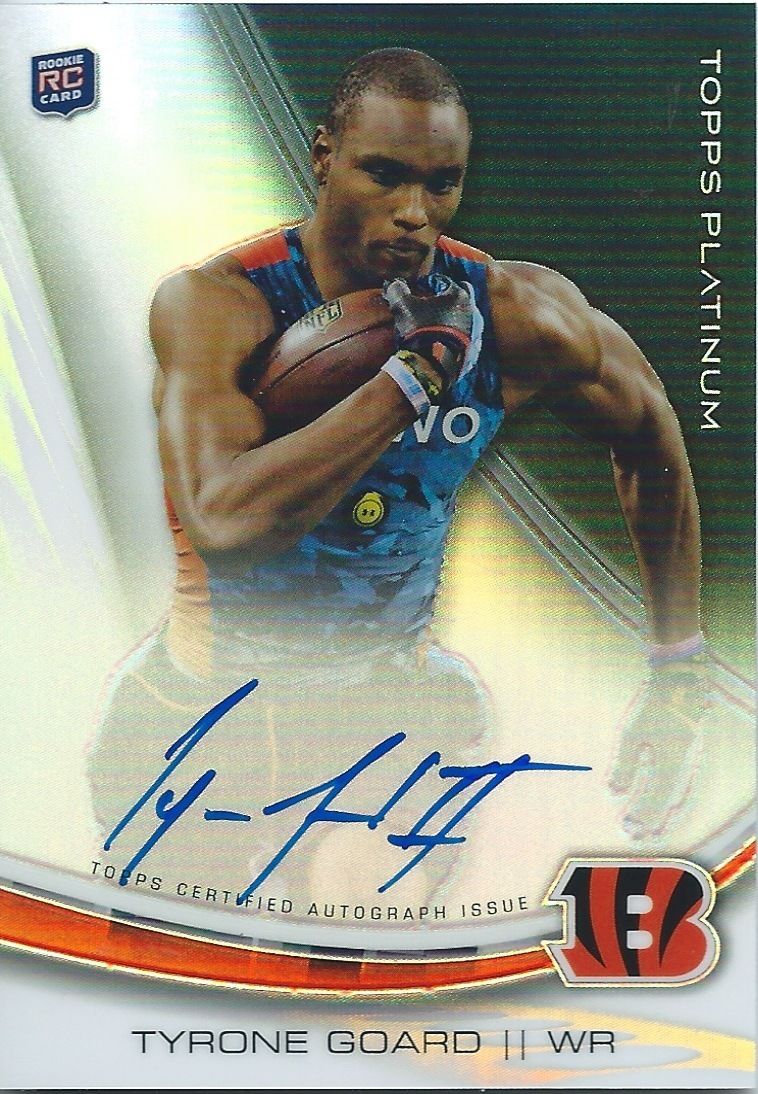 2013 Topps Platinum Rookie Auto TYRONE GOARD Refractors Panini 01575 Image 1