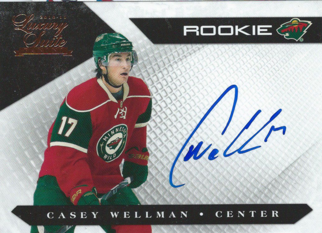 2010-11 Luxury Suite CASEY WELLMAN Auto RC 86/499 Rookie NHL UD 01543 Image 1