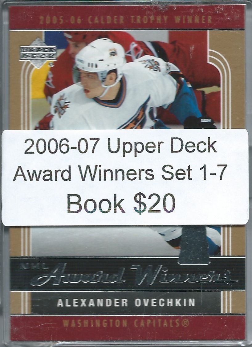2006-07 Upper Deck Award Winners Set 1-7 - Ovechkin, Thornton, Jagr, 02385 Image 1