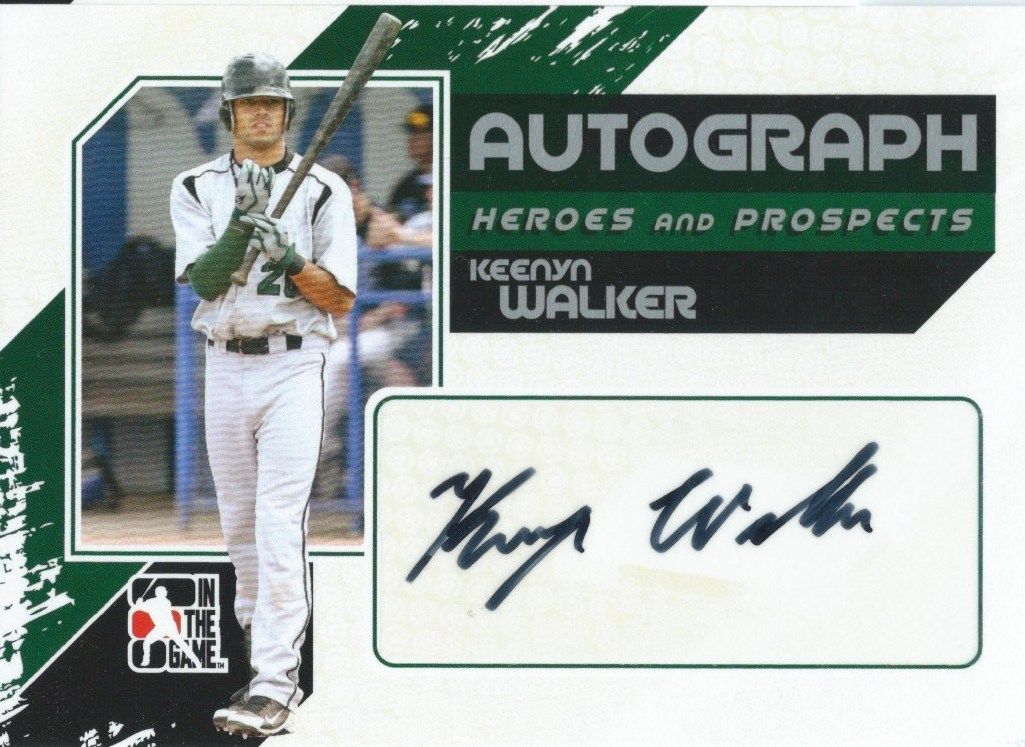 2011 ITG Heroes and Prospects Full Body KEENYN WALKER /390* Auto MLB 01246 Image 1