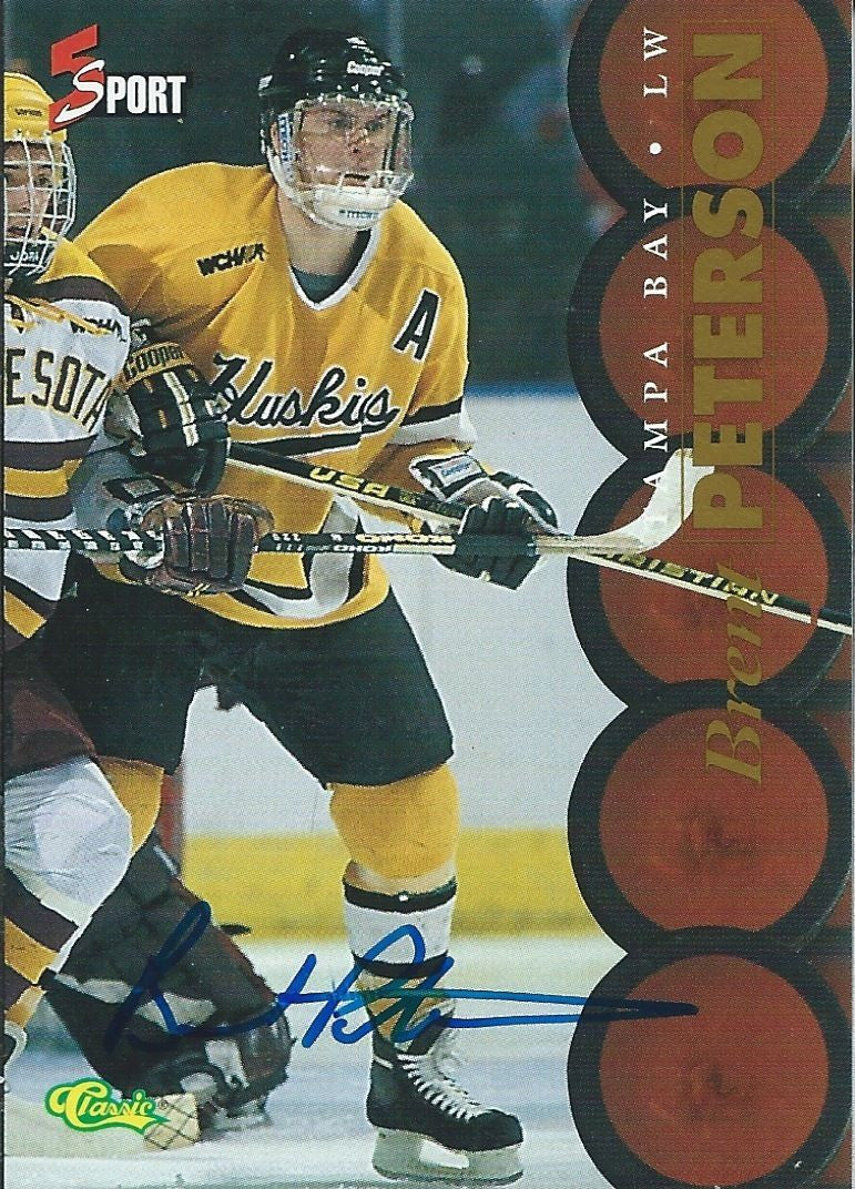 1995 Classic Five Star Sport BRENT PETERSON Autographs Signature 00152