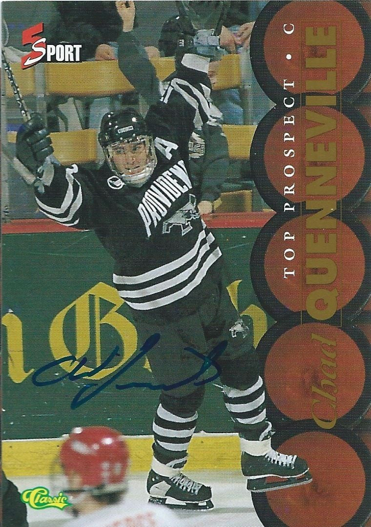 1995 Classic Five Star Sport CHAD QUENNEVILLE Autographs Signature 00151