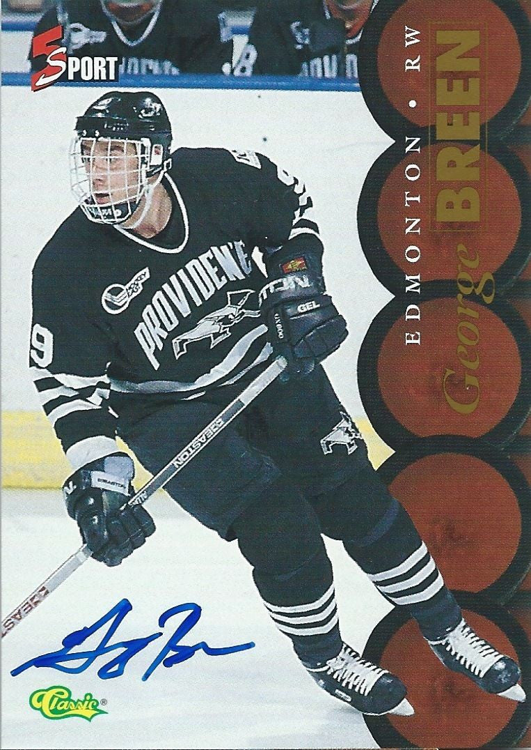1995 Classic Five Star Sport GEORGE BREEN Autographs Signature 00150