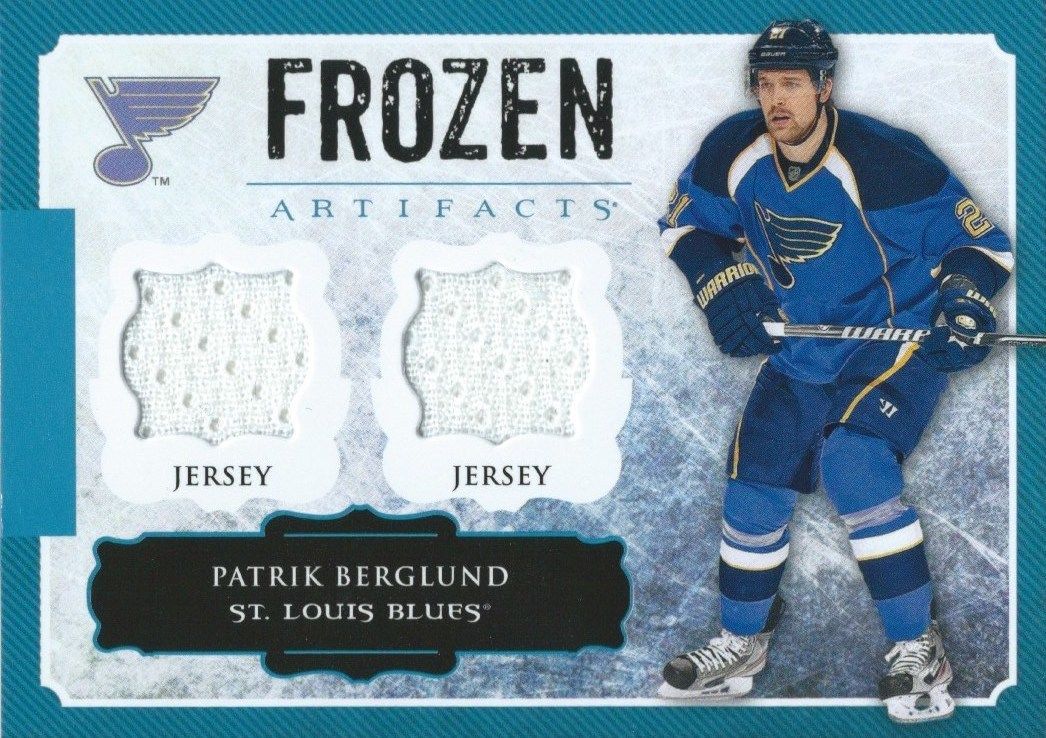 2013-14 Artifacts Frozen Aritfacts Jerseys Blue PATRIK BERGLUND UD 00759 Image 1