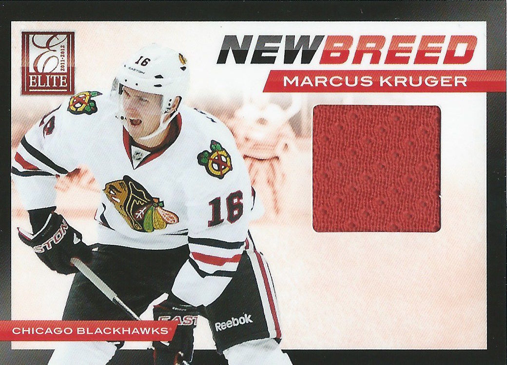 2011-12 Panini Elite New Breed Material MARCUS KRUGER Jersey NHL 01960 Image 1