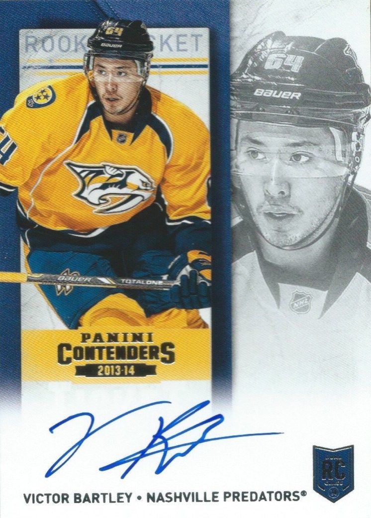 2013-14 Panini Contenders VICTOR BARTLEY Auto Rookie RC Nashville 00673 Image 1