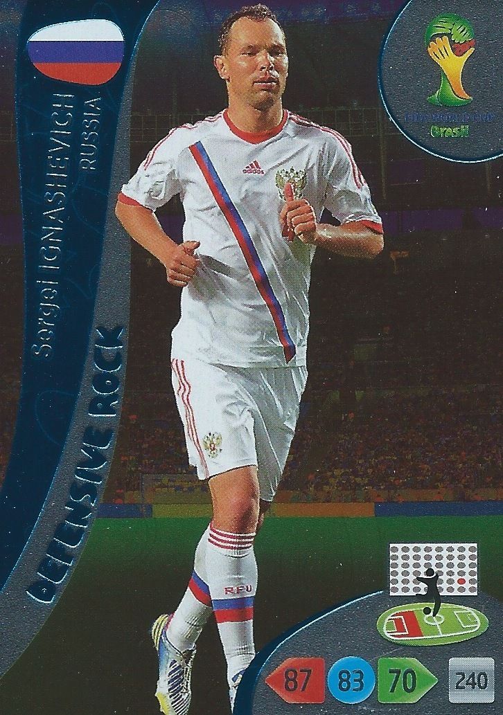 2014 Panini Adrenalyn Fifa Brazil World Cup Soccer SERGEI IGNASHEVICH *SP* Image 1
