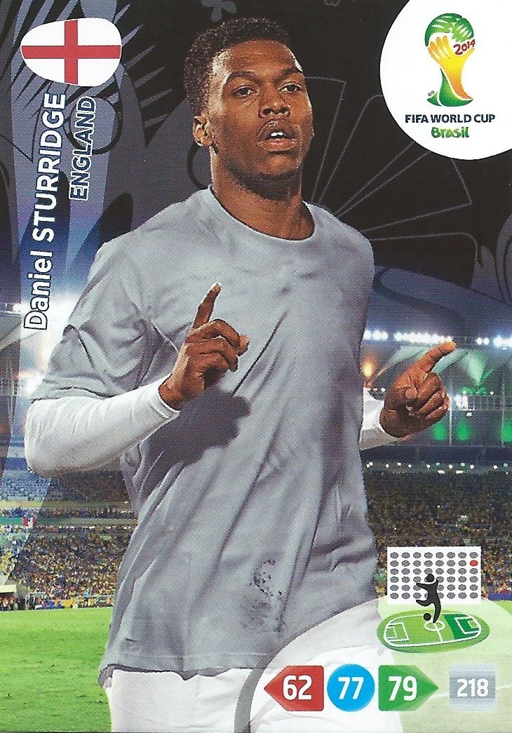 2014 Panini Adrenalyn Fifa Brazil World Cup Soccer DANIEL STURRIDGE Image 1