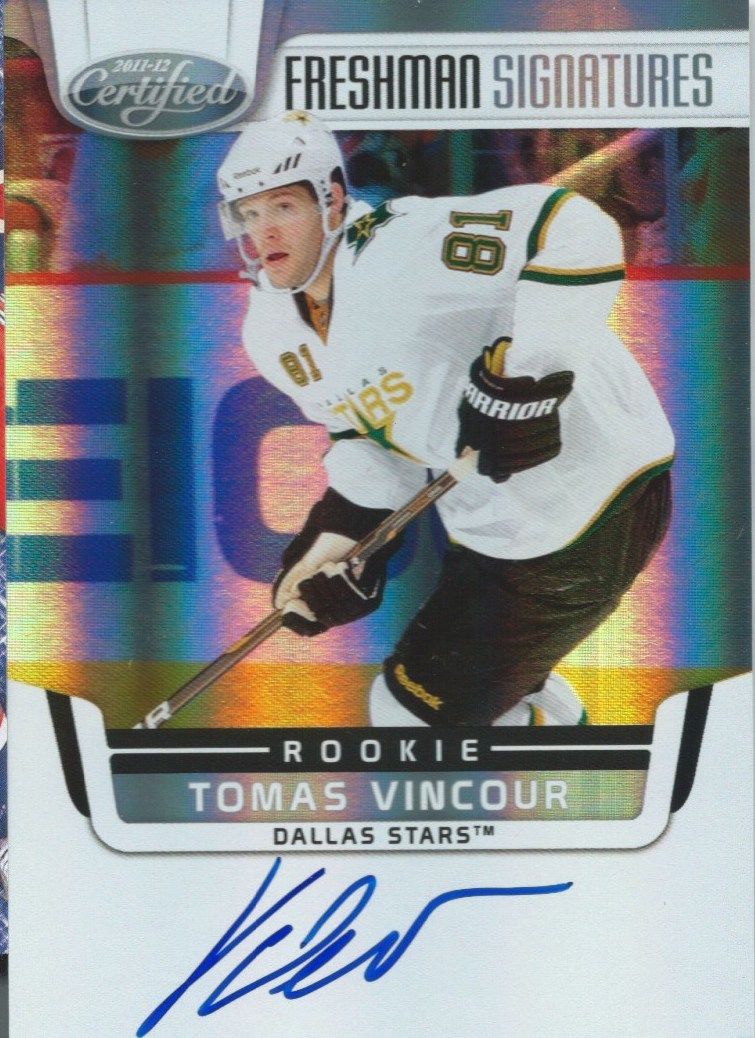 2011-12 Certified TOMAS VINCOUR Auto RC Rookie Panini Signatures 00061 Image 1