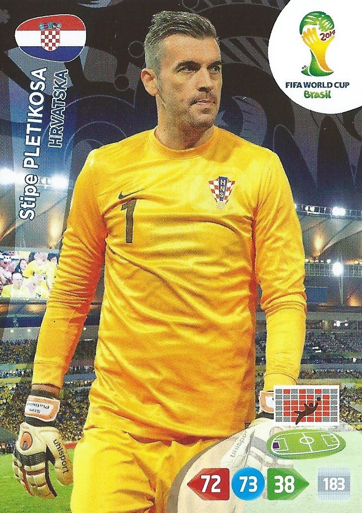 2014 Panini Adrenalyn Fifa Brazil World Cup Soccer STIPE PLETIKOSA Hrvatska Image 1