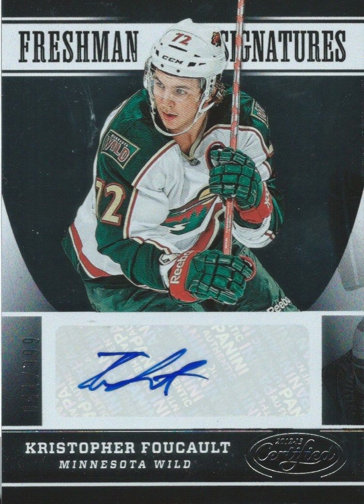 2012-13 Certified KRISTOPHER FOUCAULT 41/999 Auto RC Rookie Panini 00057 Image 1