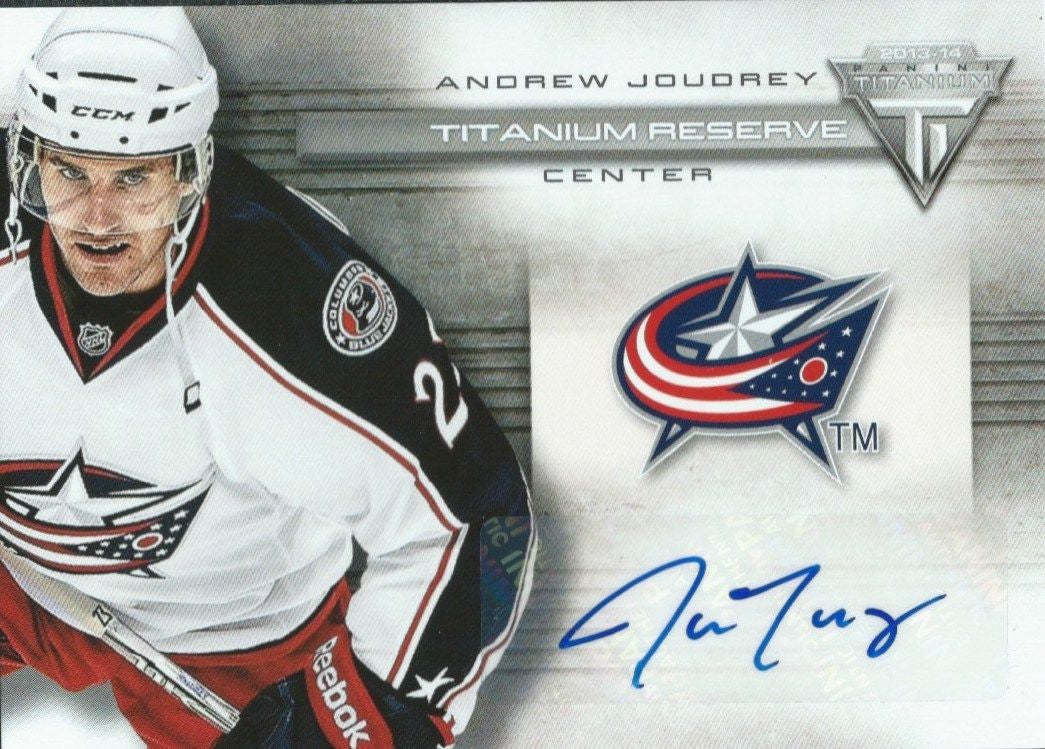 2013-14 Panini Titanium Reserve Autographs ANDREW JOUDREY Signatures 00168