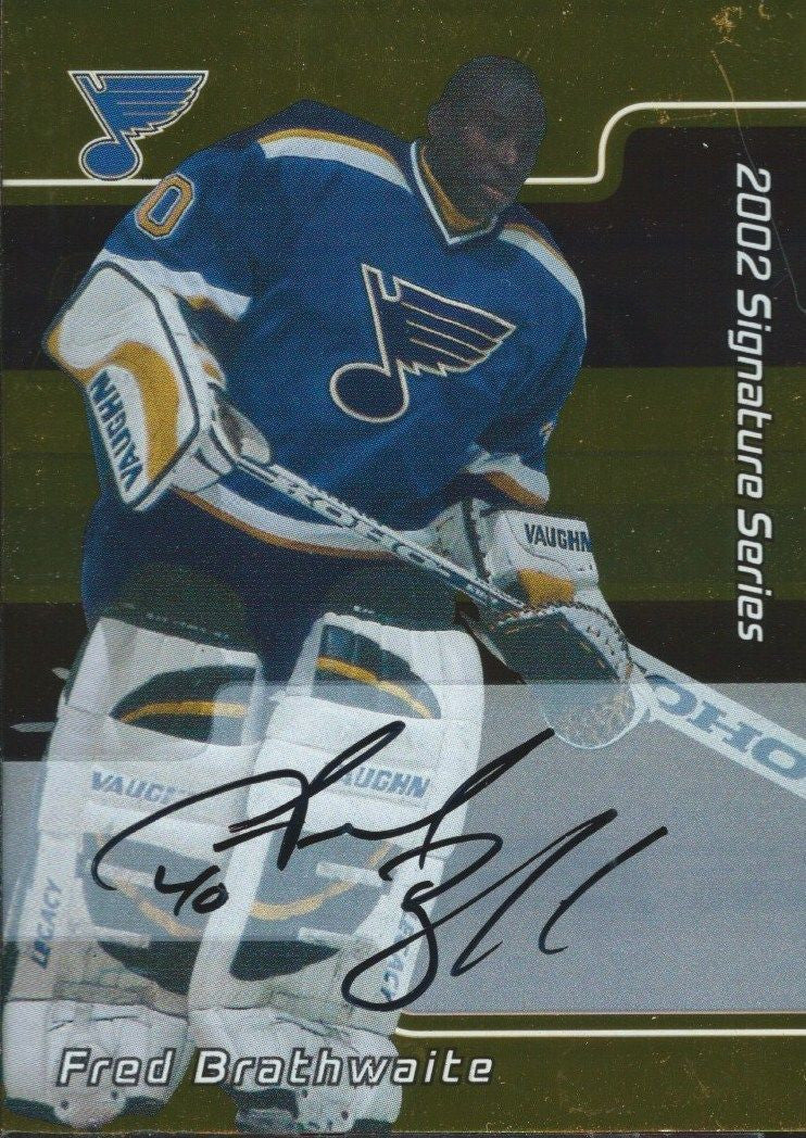 2001-02 BAP Signatures Series Gold FRED BRATHWAITE Autograph Auto 00352