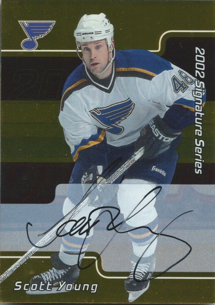 2001-02 BAP Signatures Series Gold SCOTT YOUNG Autograph Auto 00349
