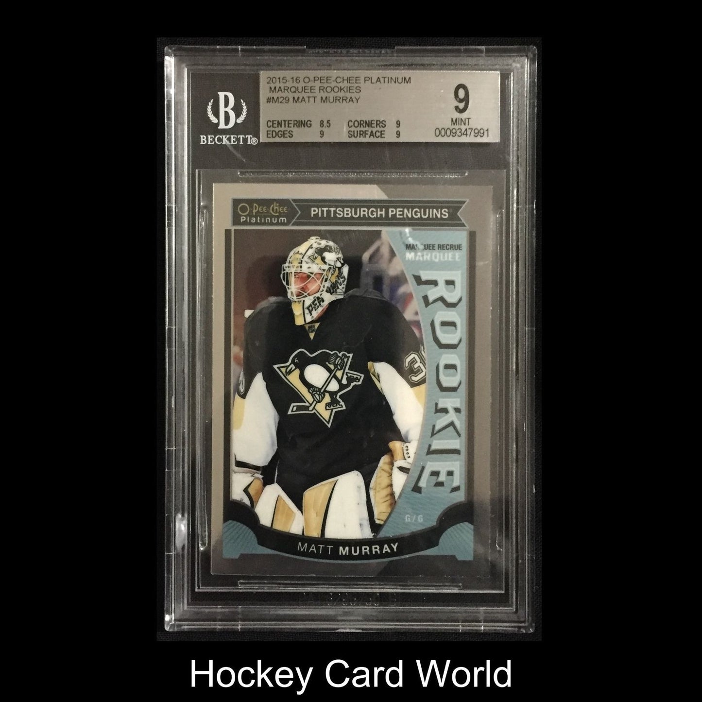 2015-16 UD O-Pee-Chee Platinum MATT MURRAY RC BGS 9 Rookie 9347991