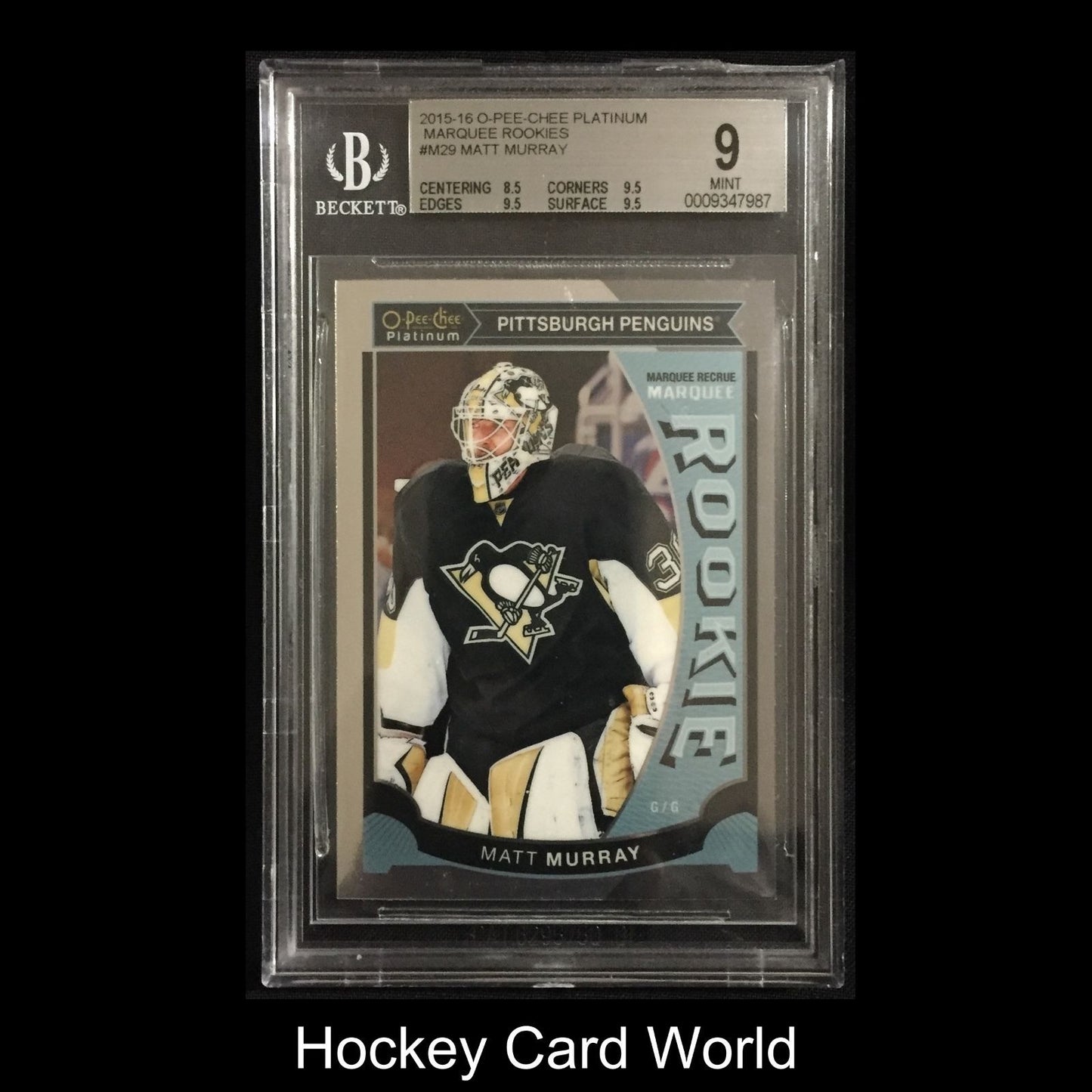 2015-16 UD O-Pee-Chee Platinum MATT MURRAY RC BGS 9 Rookie 9347987