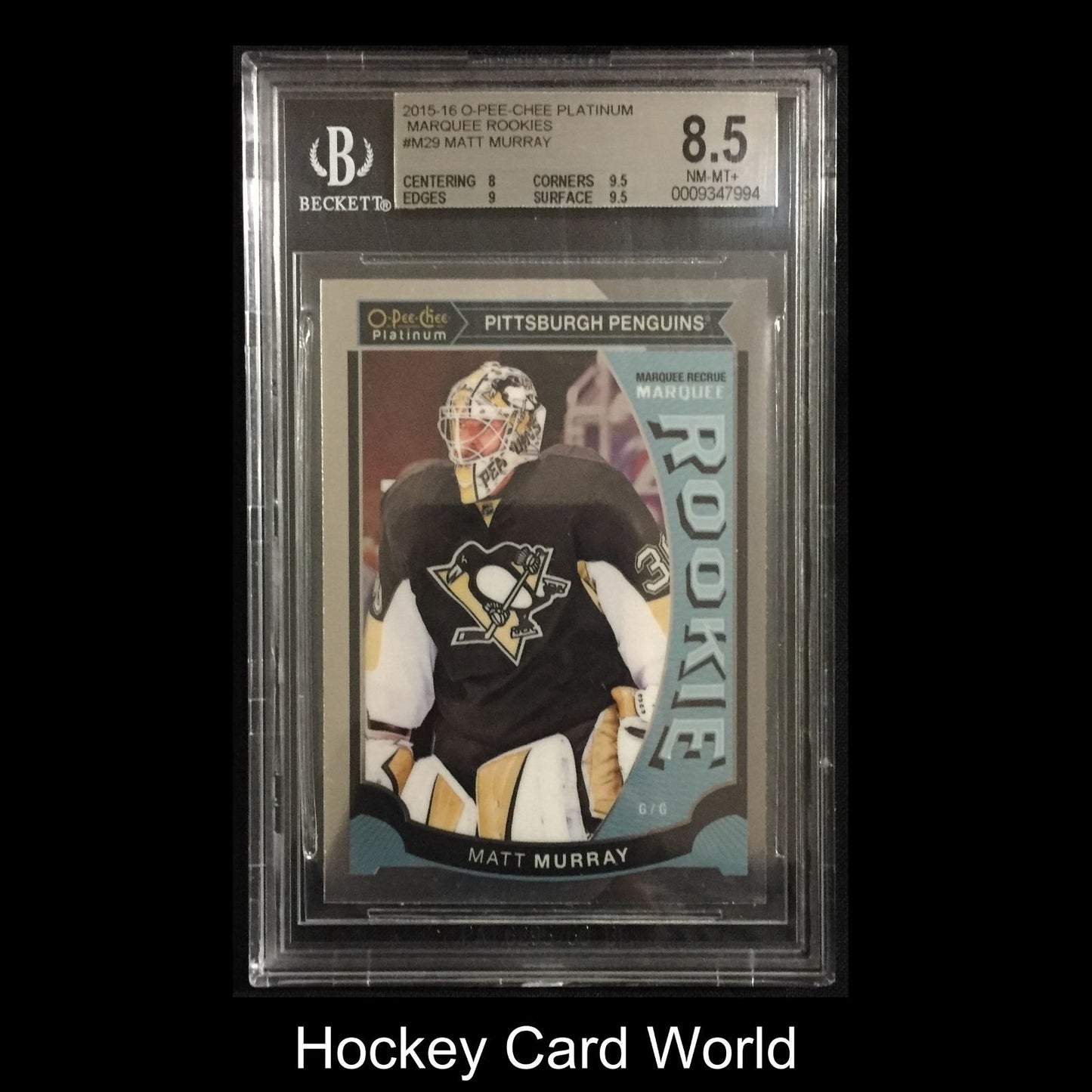 2015-16 UD O-Pee-Chee Platinum MATT MURRAY RC BGS 8.5 Rookie 9347994