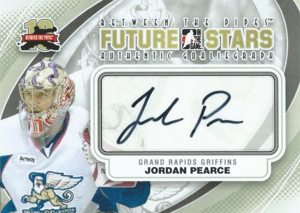 2011-12 ITG Between the Pipes Future Stars JORDAN PEARCE Autograph 00832 Image 1