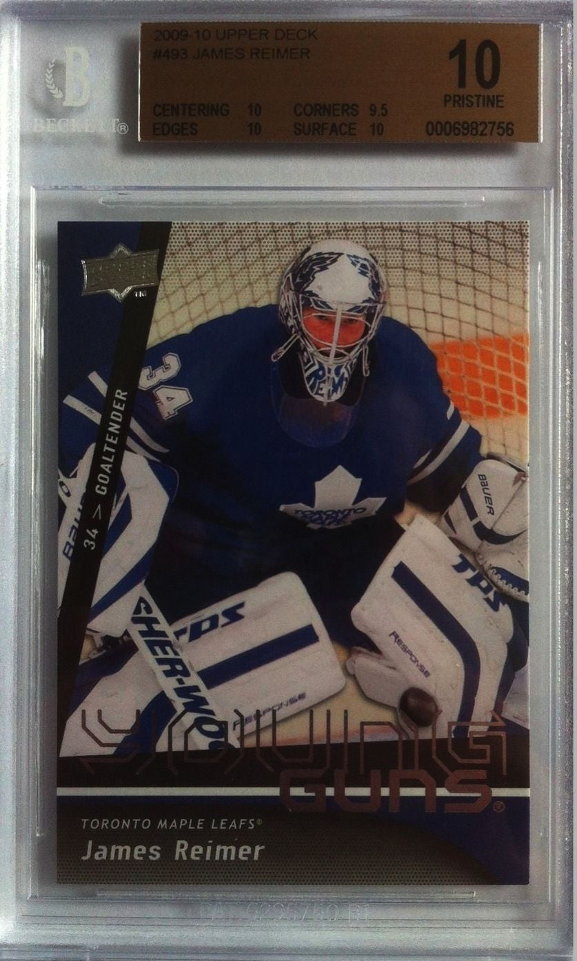2009-10 Upper Deck JAMES REIMER BGS 10 Young Guns RC 10 10 9.5 10 Toronto