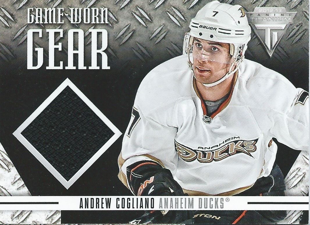 2012-13 Titanium Game Worn Gear ANDREW COGLIANO Panini Jersey Ducks 00784 Image 1