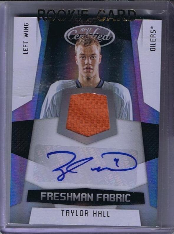 2010-11 Certified TAYLOR HALL Auto / Jersey Rookie 319/499 RC Oilers Image 1