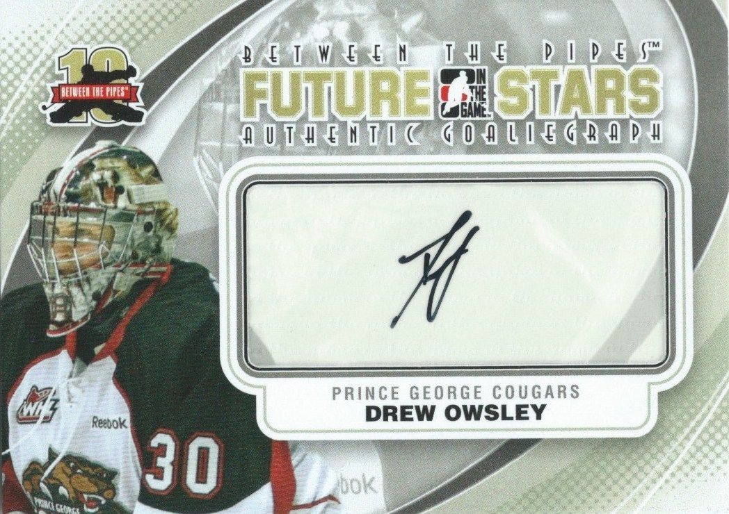 2011-12 ITG Between the Pipes Future Stars DREW OWSLEY Autograph Auto Image 1