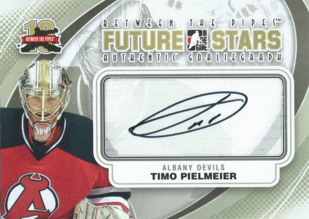 2011-12 ITG Between the Pipes Future Stars TIMO PIELMEIER Autograph 00470 Image 1
