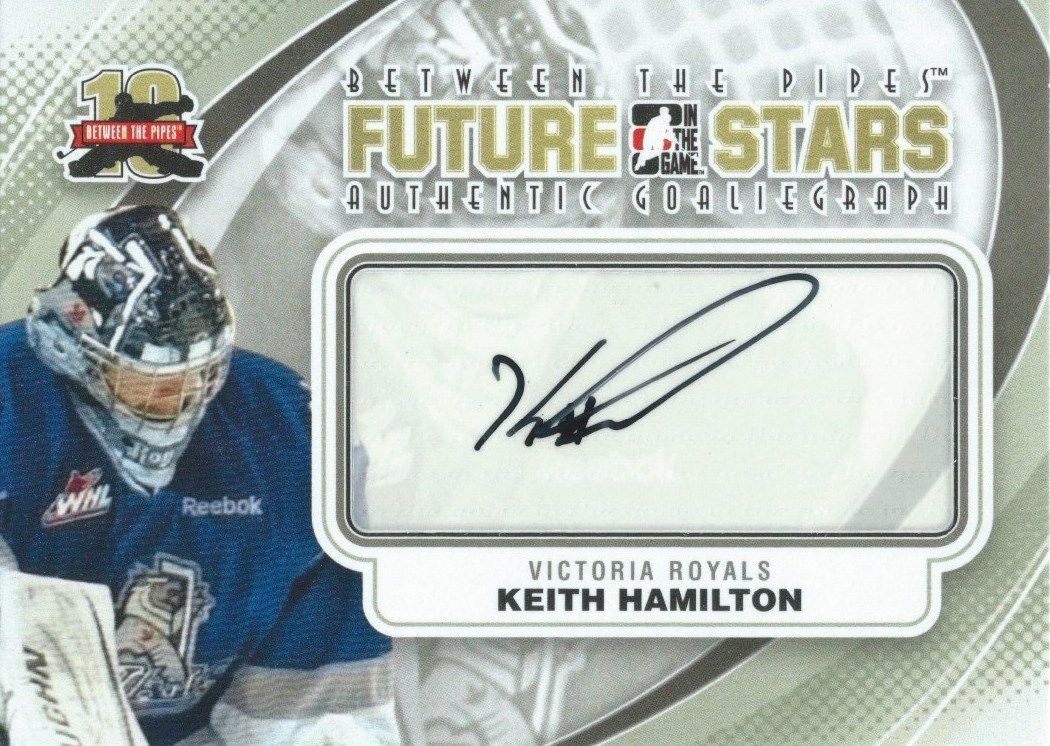 2011-12 ITG Between the Pipes Future Stars KEITH HAMILTON Autograph 00482 Image 1