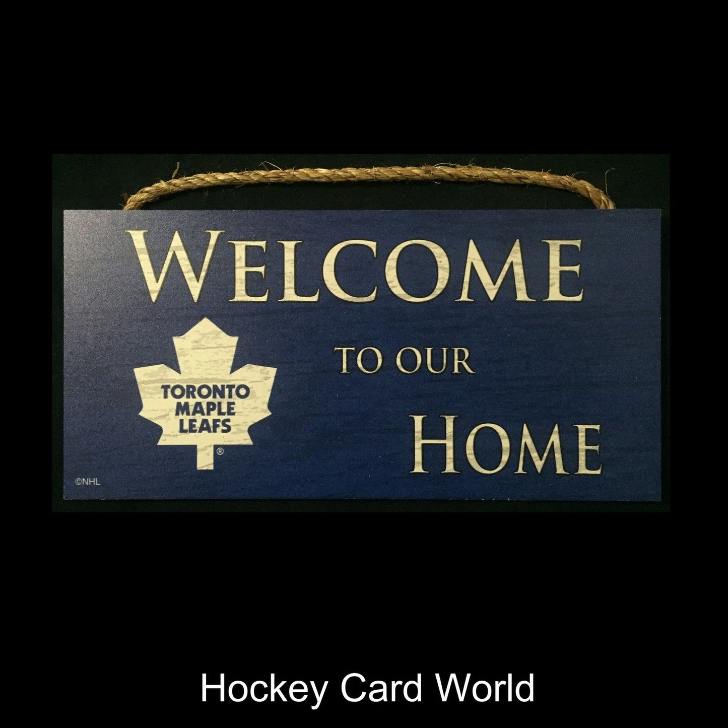 Toronto Maple Leafs 6" x 12" Wooden "Welcome" Sign NHL Official Licensed Image 1