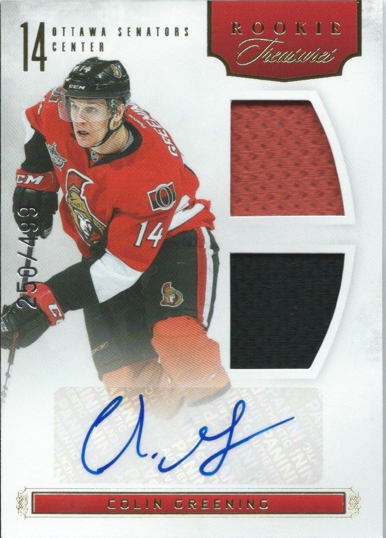 2011-12 Rookie Anthology #122 COLIN GREENING Auto Rookie 250/499 RC 01622 Image 1