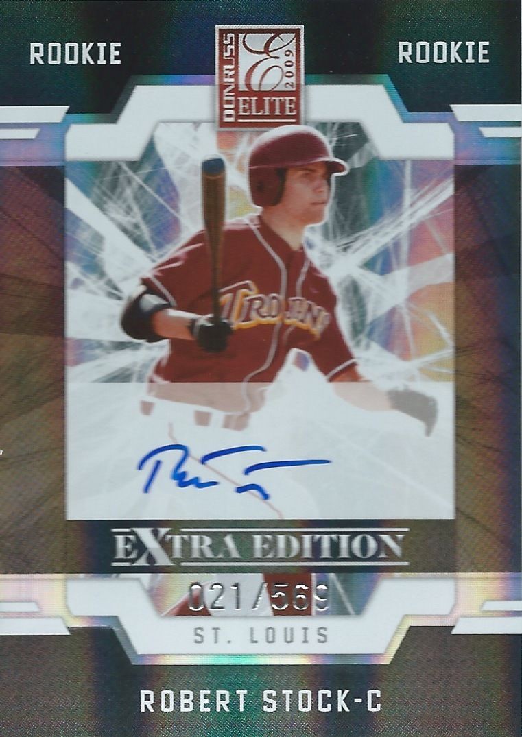2009 Donruss Elite Extra Edition ROBERT STOCK #/569 Rookie Panini St.Louis Image 1