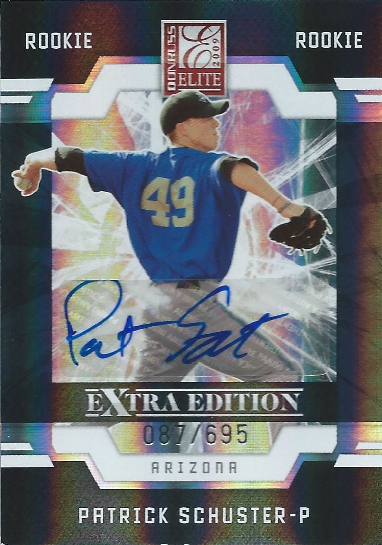 2009 Donruss Elite Extra Edition PATRICK SCHUSTER #/695 Rookie Panini Image 1