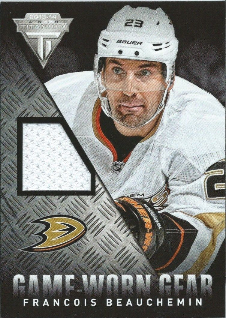 2013-14 Panini Titanium Game Worn Gear FRANCOIS BEAUCHEMIN Jersey 00748