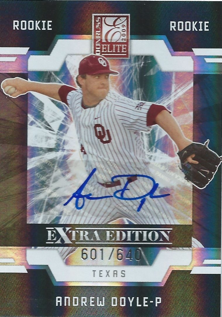 2009 Donruss Elite Extra Edition ANDREW DOYLE #/640 Rookie Panini Texas Image 1