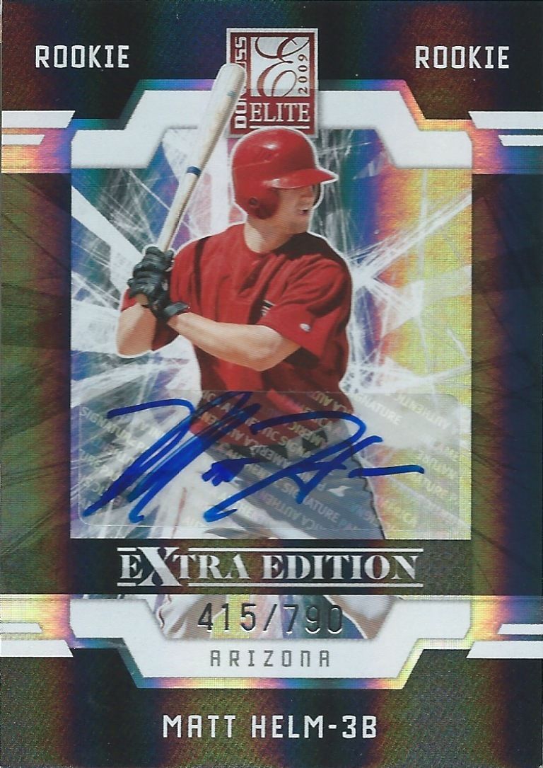 2009 Donruss Elite Extra Edition MATT HELM #/790 Rookie Panini Arizona Image 1