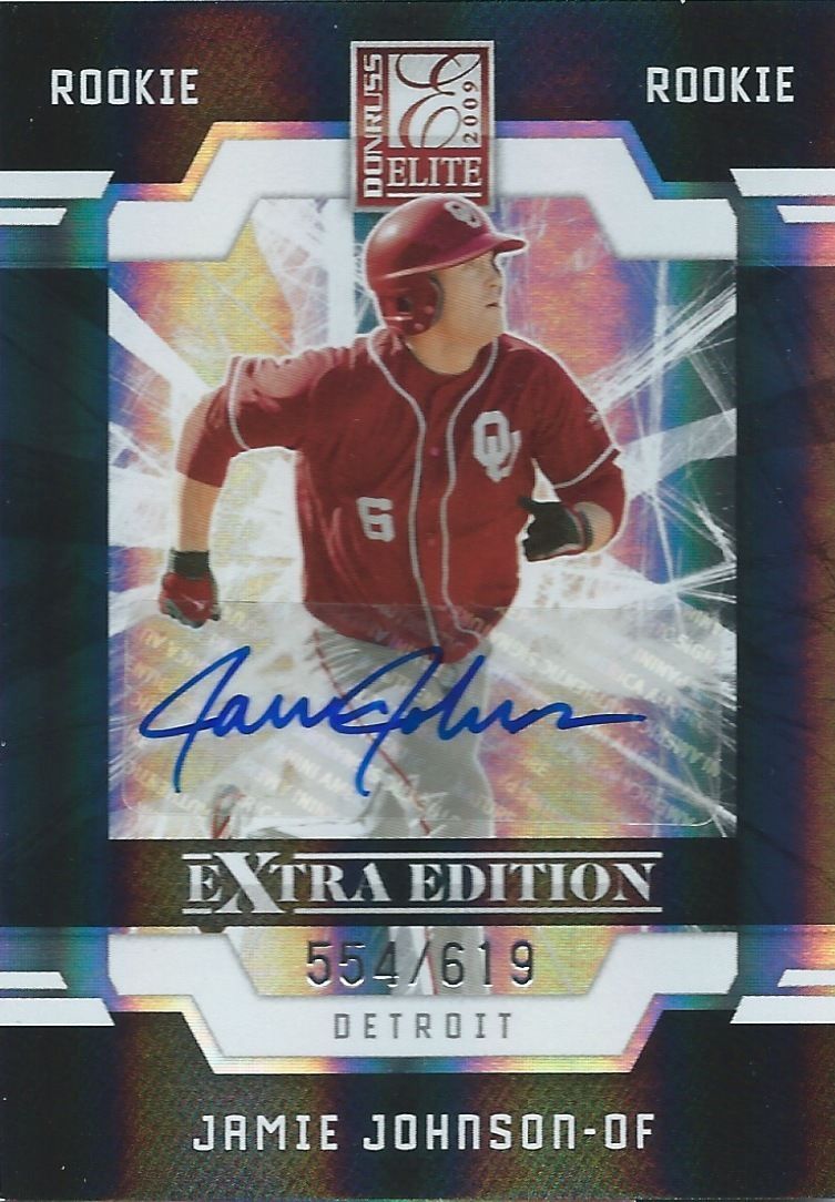 2009 Donruss Elite Extra Edition JAMIE JOHNSON #/619 Rookie Panini Detroit Image 1