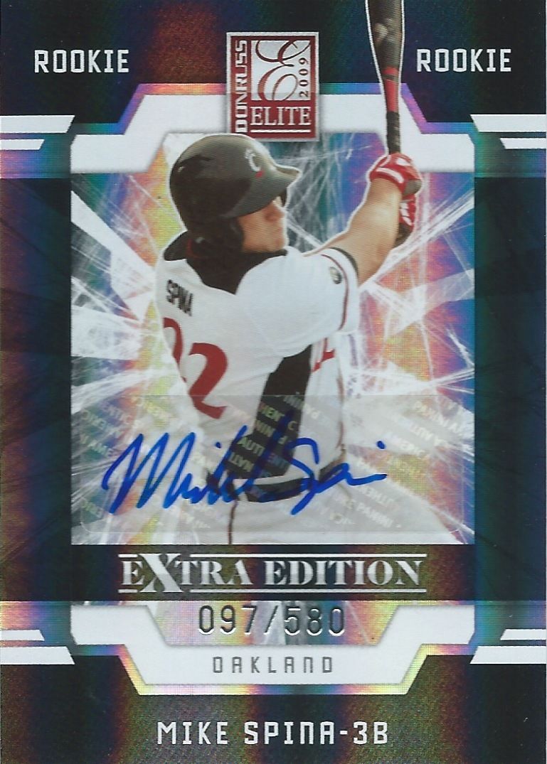 2009 Donruss Elite Extra Edition MIKE SPINA 97/580 Rookie Panini 01450 Image 1