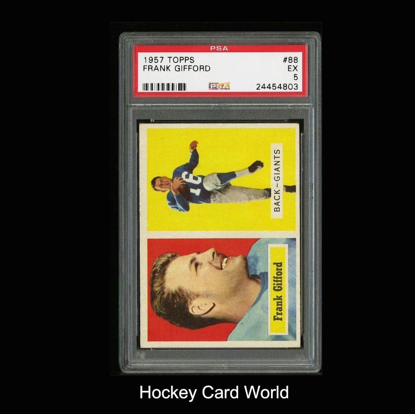 1957 Topps #88 FRANK GIFFORD PSA 5 EX - Vintage NFL #24454803