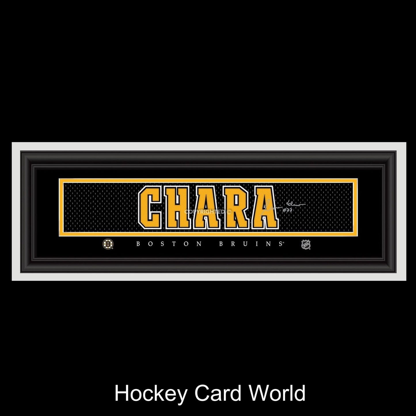 Medano Chara Boston Bruins FramedAuto 24x8 NHL Official Licensed