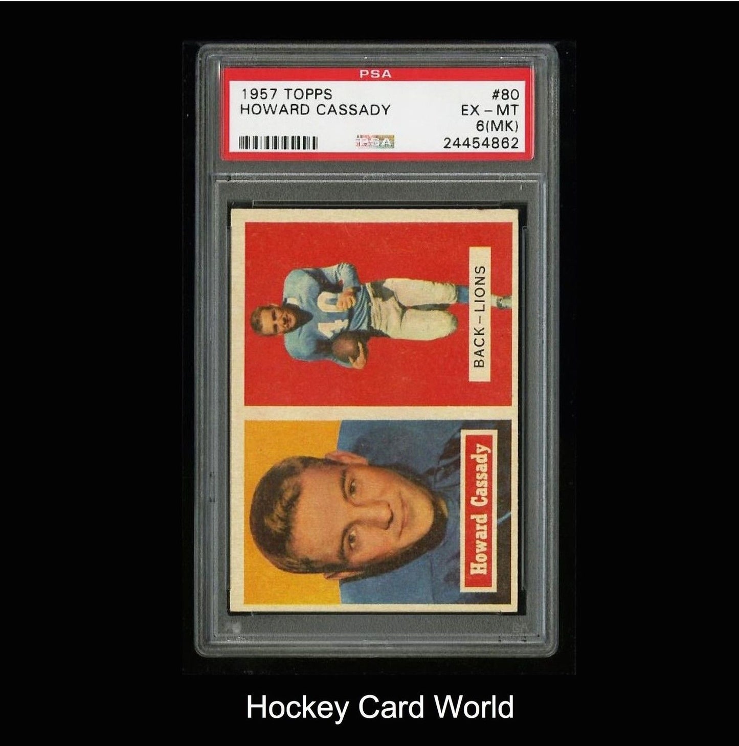 1957 Topps #80 HOWARD CASSADY Rookie PSA 6 MT RC - Vintage NFL
