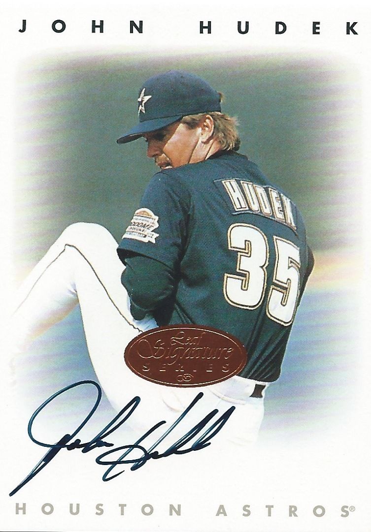 1996 Leaf Signature Autographs Bronze JOHN HUDEK Auto /3500 MLB 01474 Image 1