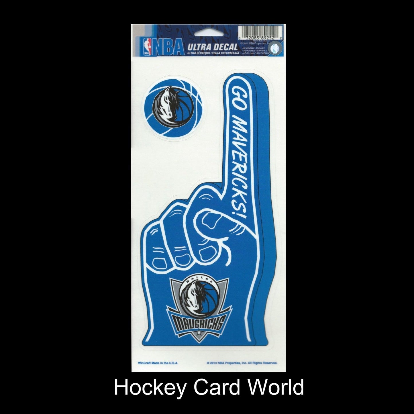 Dallas Mavericks Multi-Use Decal/Sticker 2 Pack Finger/Ball NBA 4"x 9" Image 1