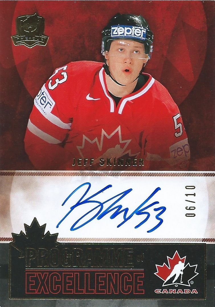 2012-13 The Cup Programme of Excellence JEFF SKINNER 6/10 Auto Signature Image 1