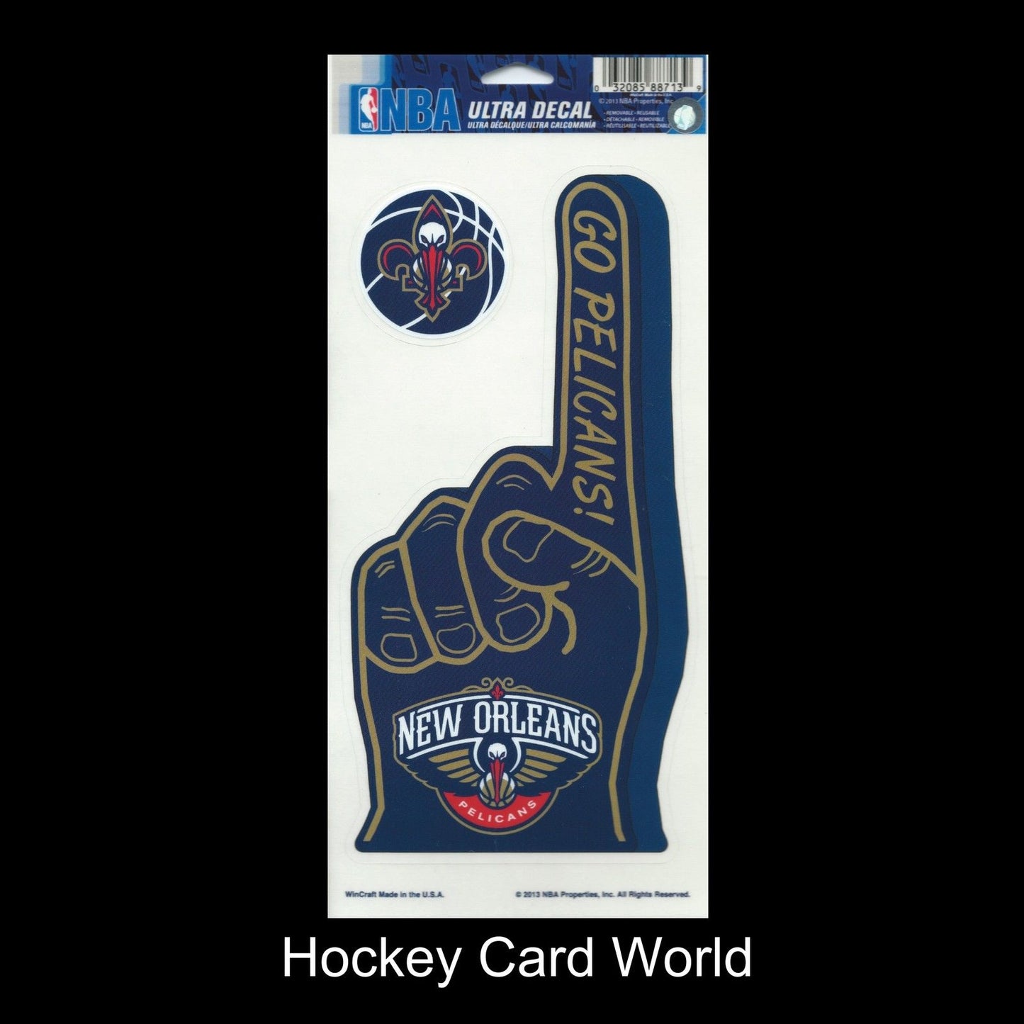 New Orleans Saints Multi-Use Decal/Sticker 2 Pack Finger/Ball NBA 4"x 9" Image 1